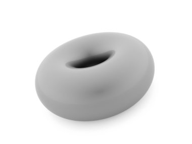 Torus izole üzerinde beyaz hale 