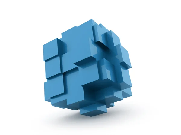 Відображено концепцію піктограми кубів — стокове фото