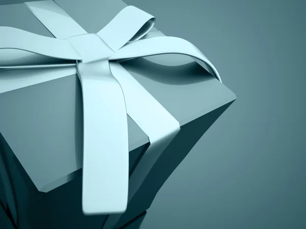 Christmas present with ribbon — Stock Photo, Image