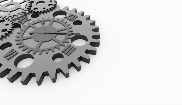 Gears, horloge binnen concept weergegeven — Stockfoto