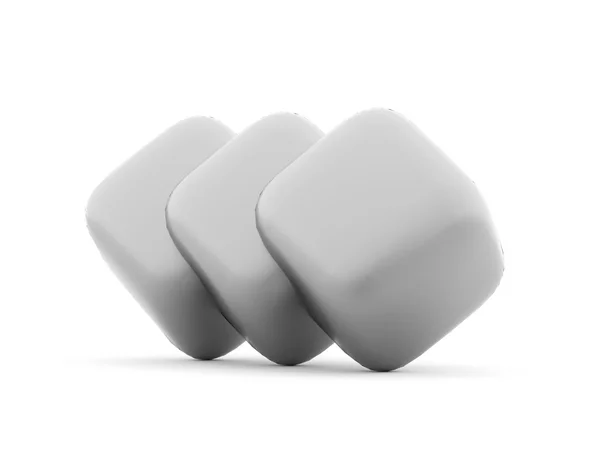 Cubos icono concepto renderizado en blanco — Foto de Stock