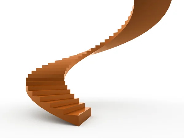 Концепция спиральной лестницы — стоковое фото