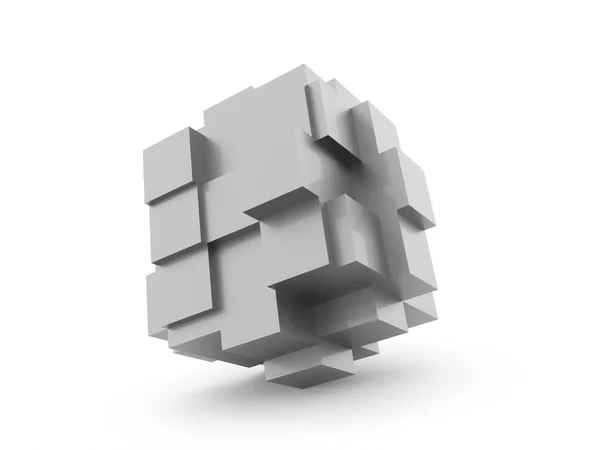 Кубическая иконка — стоковое фото