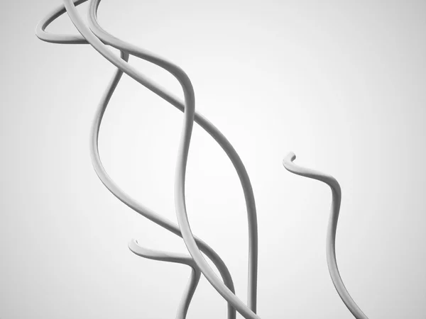 Linhas abstratas, conceito espiral renderizado — Fotografia de Stock