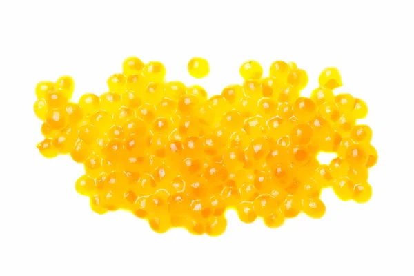 Caviar Vermelho Salmão Chum Isolado Sobre Fundo Branco — Fotografia de Stock