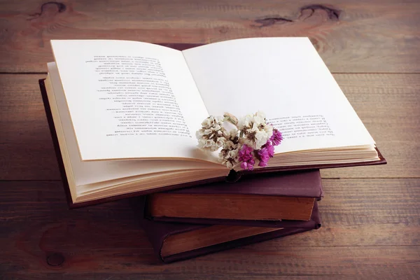 Buch mit getrockneten Blumen — Stockfoto