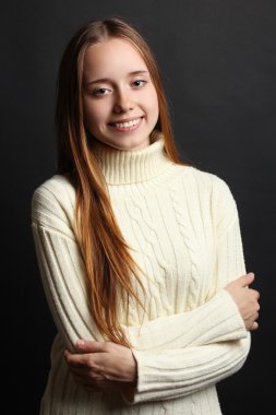 sıcak bir kazak kız