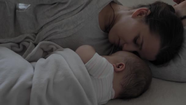 Medicina Salud Familia Inocencia Pediatría Felicidad Conceptos Infantiles Primer Plano — Vídeo de stock