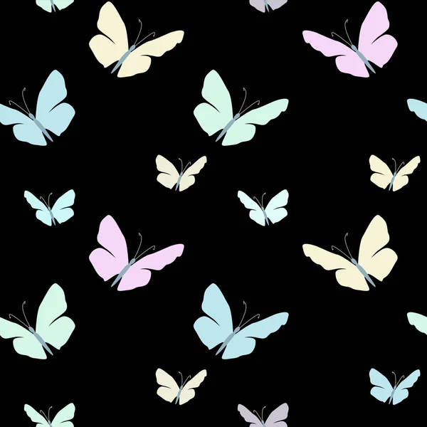 Schmetterlinge, nahtlose Tapete — Stockvektor