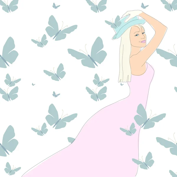 Moda, Mariposa — Vector de stock