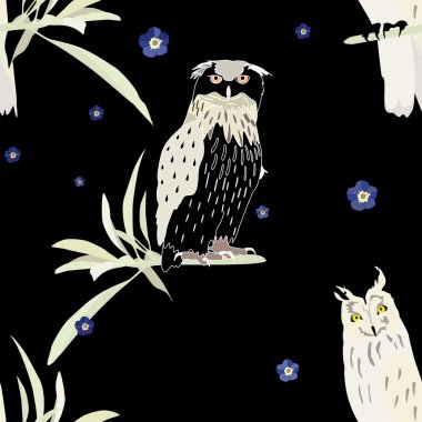 Baykuşlar seamless modeli