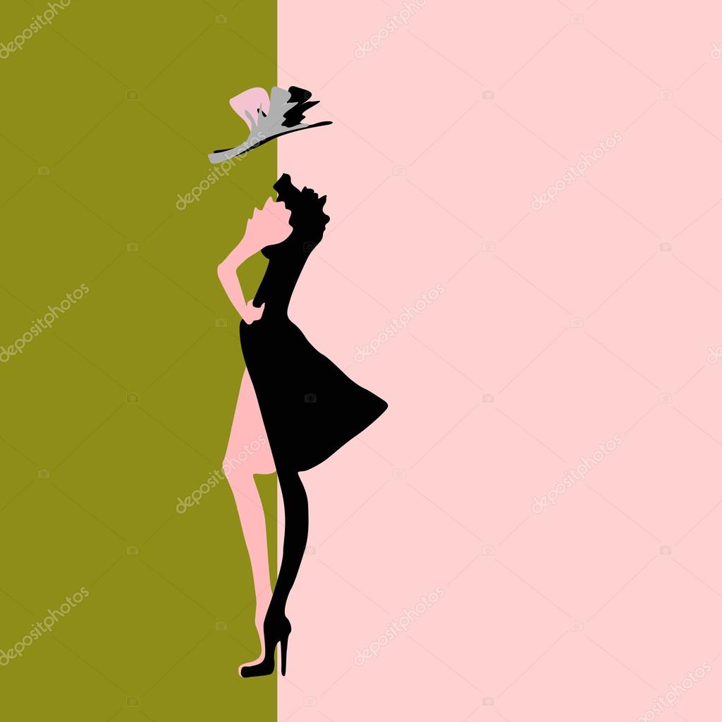 Abstract sketch of the model i, fashion, logo