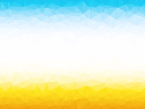 Fondo triangular azul amarillo brillante — Vector de stock