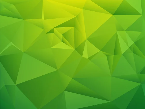 Grüne Schattierung Low Poly geometrischer Hintergrund — Stockvektor