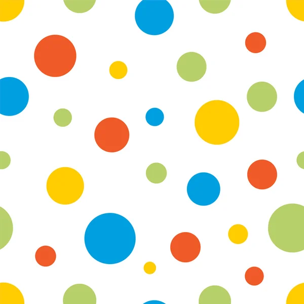 Seamless vector pattern or texture with spring, colorful polka dots on ...