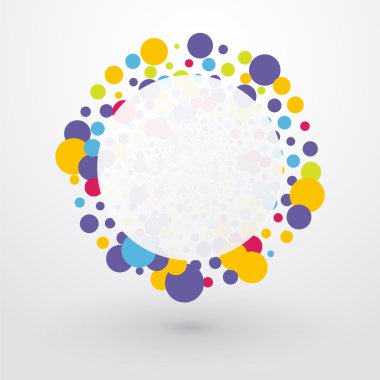 Metin için yer ile renkli baloncuklar