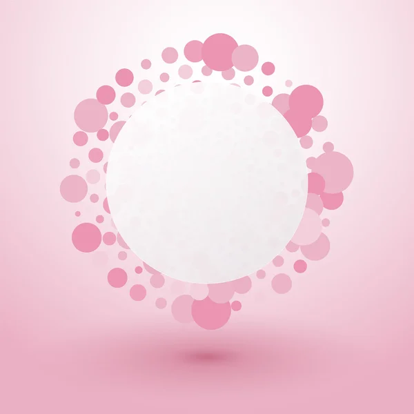 Pink bubbles with place for text — Stock Vector