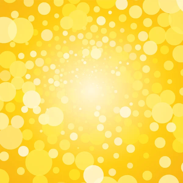 Abstrakte gelbe Hintergrund mit Blasen — Stockvektor