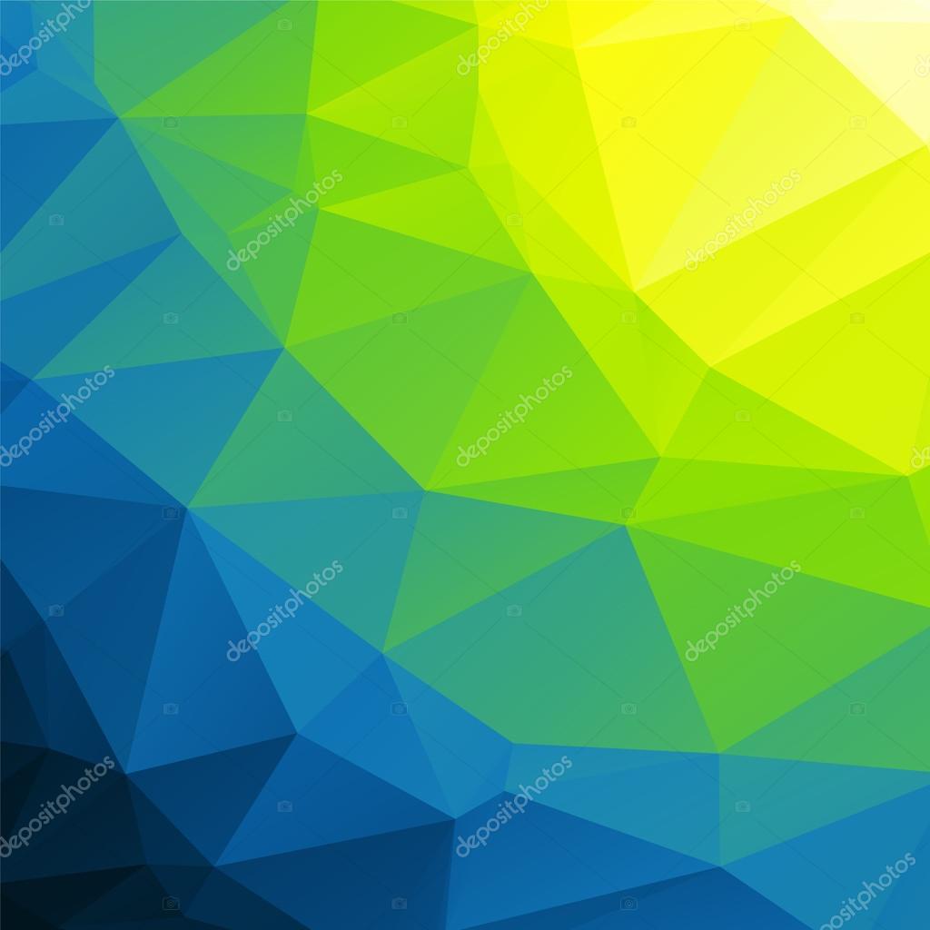 verde azul e amarelo