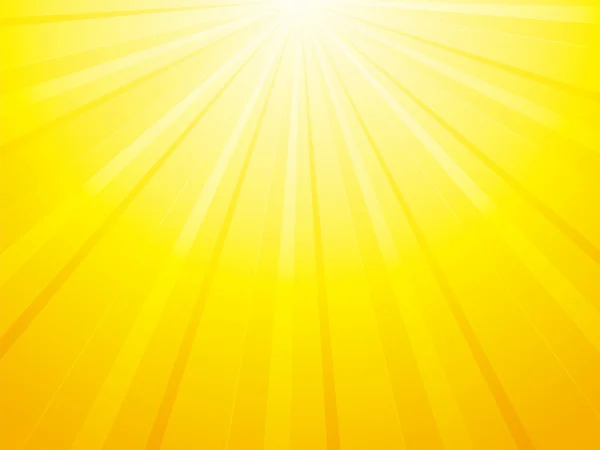 Yellow orange background with sun rays — Stock Vector