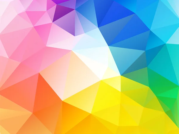 Colorful rainbow polygon background — Stock Vector