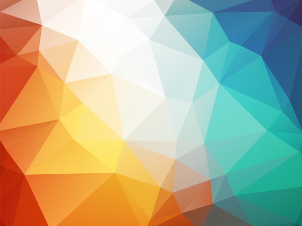 оранжевый голубой многоугольник
