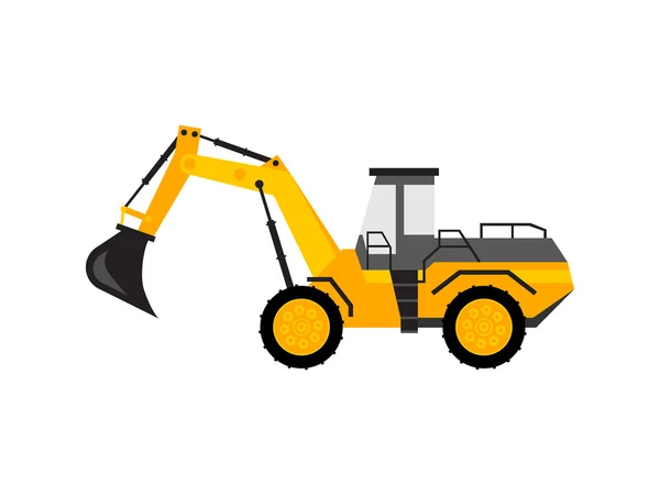 Yellow excavator toy — Stock Vector