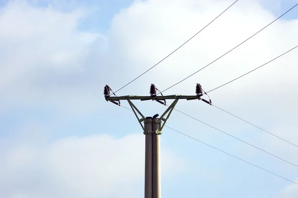 Elektrik direğinden gün — Stok fotoğraf