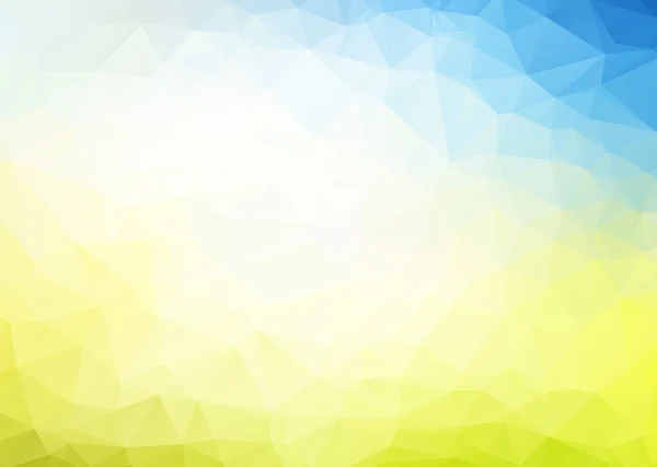 Vecteur abstrait bleu jaune fond triangles — Image vectorielle