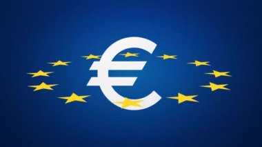 Euro para birimi simgesini yıldız döngü ile