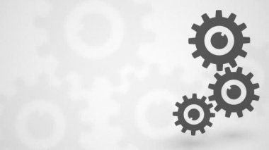 döngü gri bir arka plan üzerinde siyah Dişliler