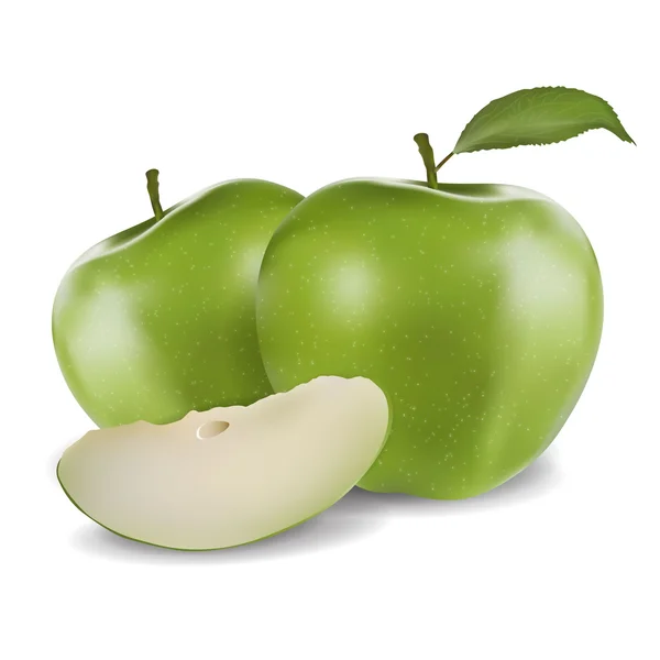 Grüner Apfelvektor — Stockvektor