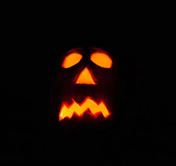 Töklámpás Sötétben Halloween Szimbóluma — Stock Fotó