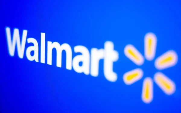 Kiev Ucrania Marzo 2021 Logotipo Walmart Pantalla Walmart Una Multinacional —  Fotos de Stock