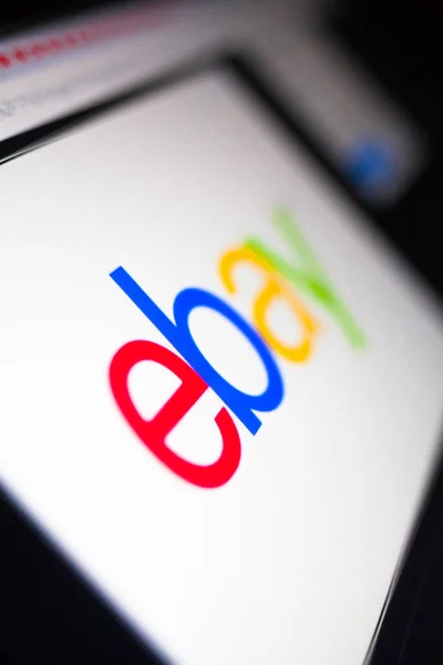 Київ Україна Березня 2021 Логотип Ebay Екрані Ebay Корпорація Електронної — стокове фото