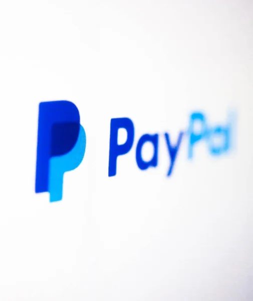 Kiev Ucrania Marzo 2021 Logotipo Paypal Pantalla Paypal Una Empresa —  Fotos de Stock