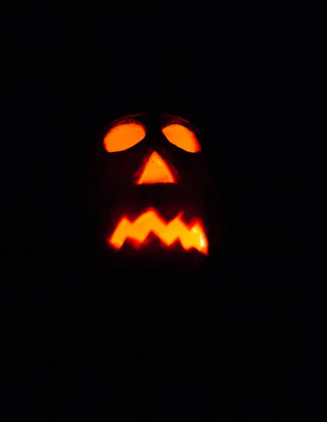 Τζακ Φανάρι Στο Σκοτάδι Σύμβολο Του Halloween — Φωτογραφία Αρχείου