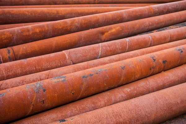 Rusty metal pipes stack — Stock Photo, Image