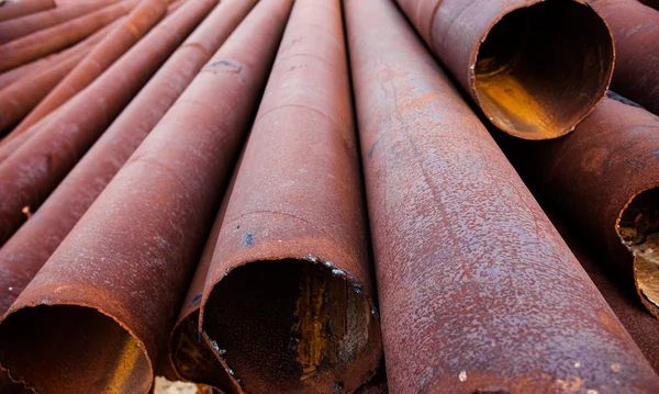 Metal pipes stack — Stock Photo, Image