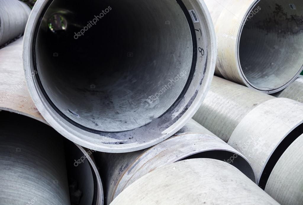 Stack of new industrial pipes