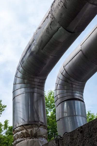 Elevated section of the pipelines — Stock Photo, Image