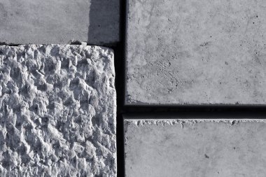 Gri beton bloklar yüzey