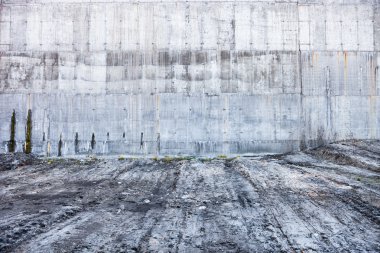 Gri beton duvar