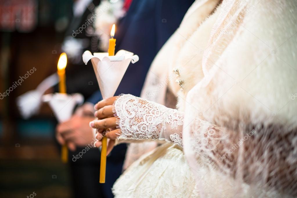Wedding ceremony in orthodox church.