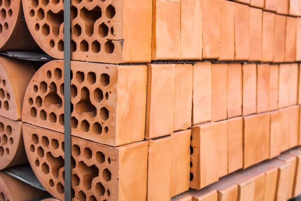 Stacks of silicate bricks — Stock Photo, Image
