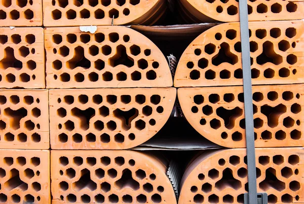 Stacks of silicate bricks — Stock Photo, Image