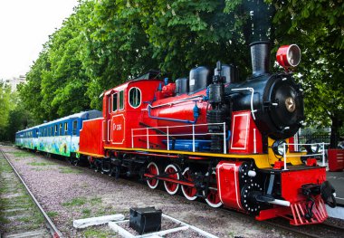 İstasyonda buharlı lokomotifli tren.