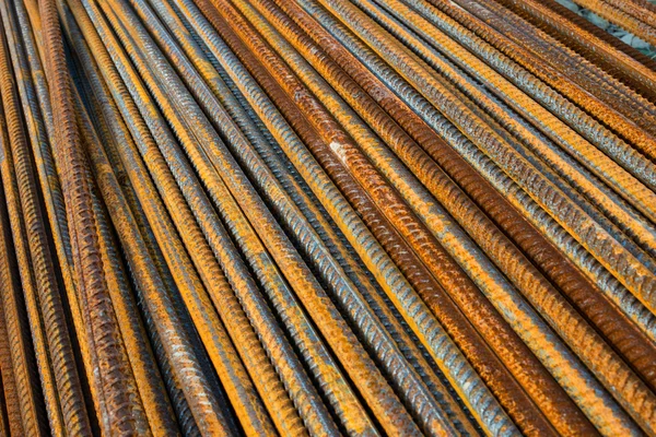 Metal rusty reinforcement bars — Stock Photo, Image