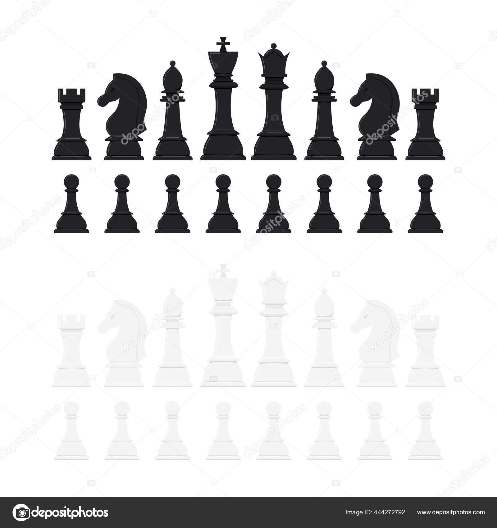 Ilustração De Vetor De Jogo De Xadrez Em Estilo Plano Chess