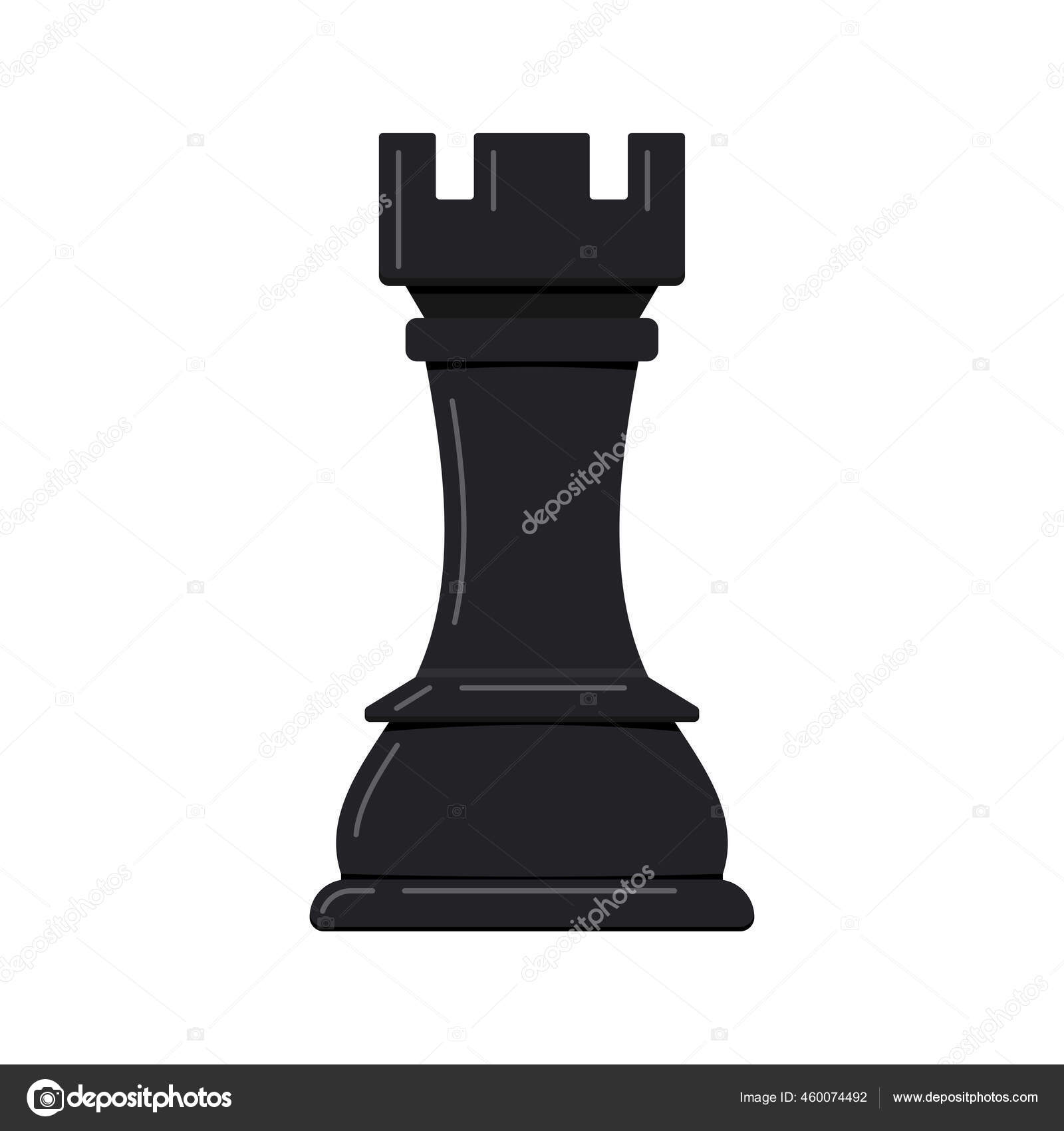 Silhouette of a rook chess piece Royalty Free Vector Image